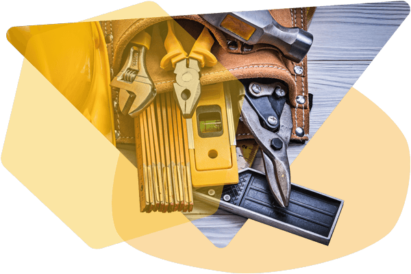 construction equipment in a tool belt