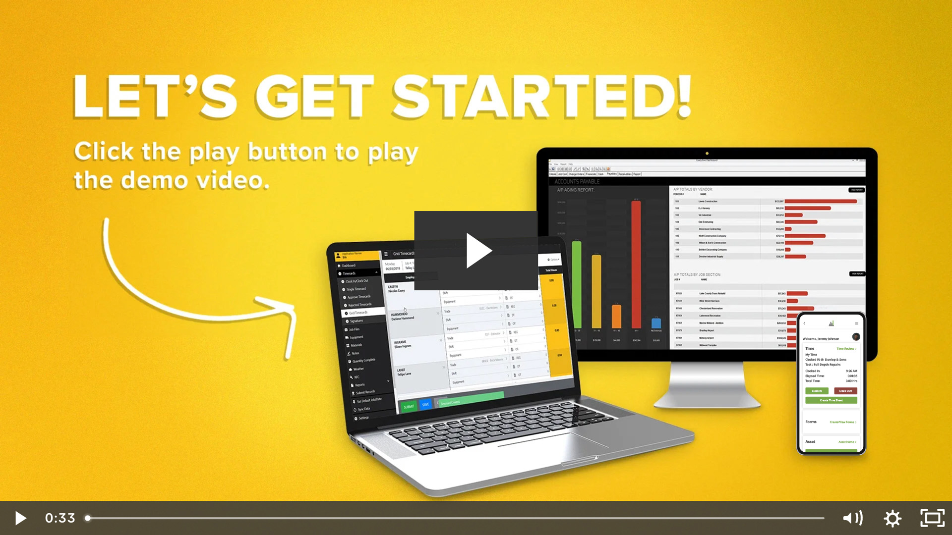 Let's get started! Click the play button to play the demo video.